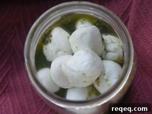 homemade-fresh-mozzarella-balls-in-pesto1 homemade fresh mozzarella balls in pesto