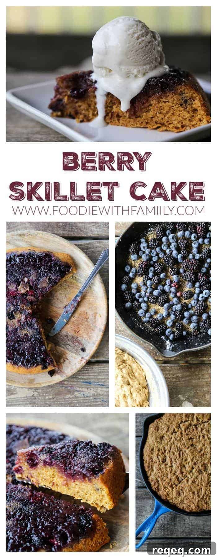 Skillet Berry Cake with Mixed Berries and Crisp Top 5 Summer Berry Skillet Cake, easy, gorgeous, delicious...