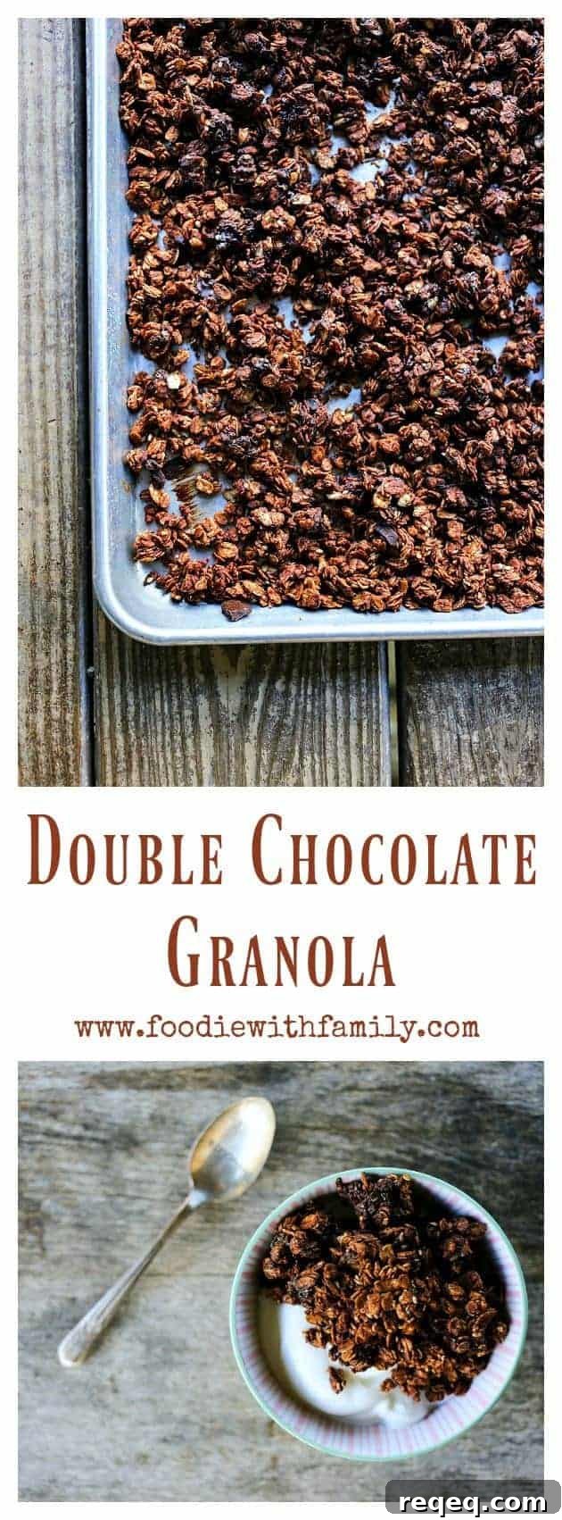Double Chocolate Granola Recipe with Crunchy Cacao Clusters 5 Double Chocolate Granola from Foodie with Family