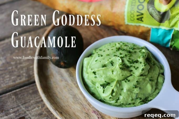 Creamy Green Goddess Guacamole Recipe for Parties and Dips 2 Green Goddess Guacamole with Hass Avocados
