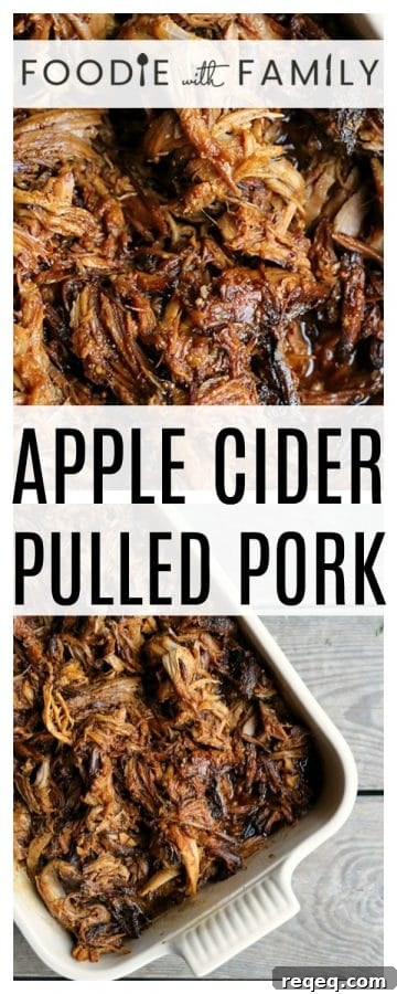 Apple Cider Pulled Pork Recipe with Tangy Glaze 5 Slow-Cooker Apple Cider Pulled Pork is succulent, tender, delicious, and oh-so-easy to make in your slow-cooker.