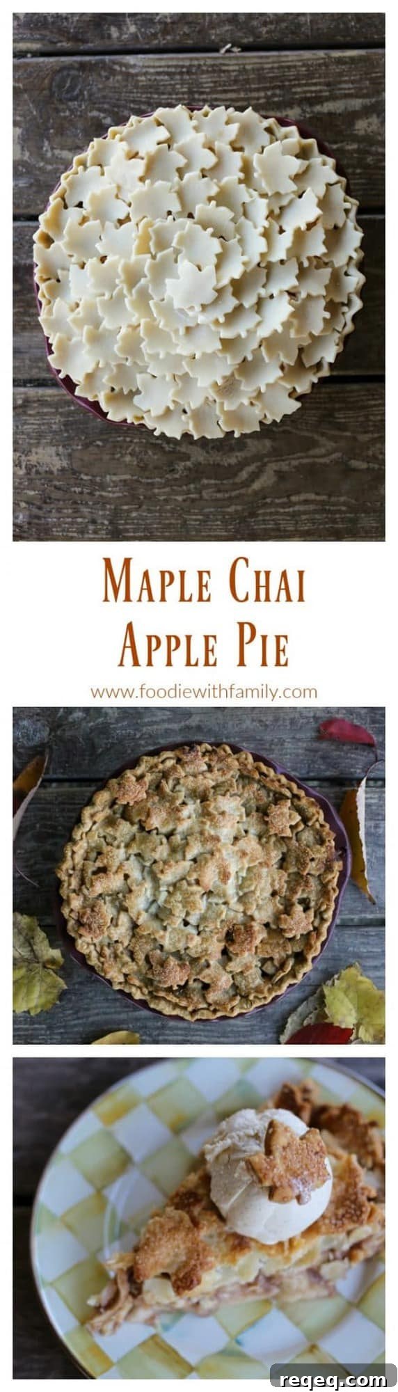 Maple Chai Apple Pie Recipe with Warm Spices and Flaky Crust 6 Maple Chai Apple Pie: Creamy, rich, chai spiced apple pie.