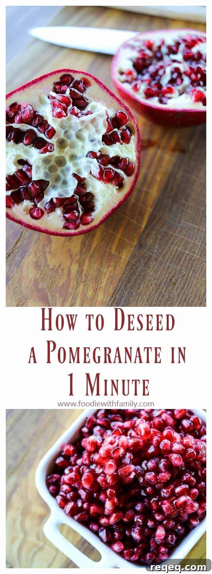 Deseed a Pomegranate in 60 Seconds: Quick, Mess-Free Method 5 The easiest method by far; How to Deseed a Pomegranate in 1 Minute flat!