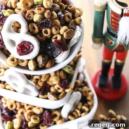 Cranberry Pistachio Holiday Snack Mix Recipe 5 This Cranberry Pistachio Snack Mix is designed to boost your energy without slowing you down. #sponsored