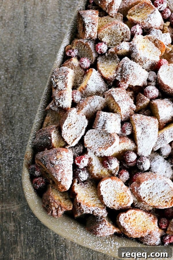 Cranberry Eggnog Bread Pudding with Donut Crumbs 2 Rich, souffle-like, nutmeg flecked Cranberry Eggnog Doughnut Bread Pudding is the ultimate cold weather dessert.