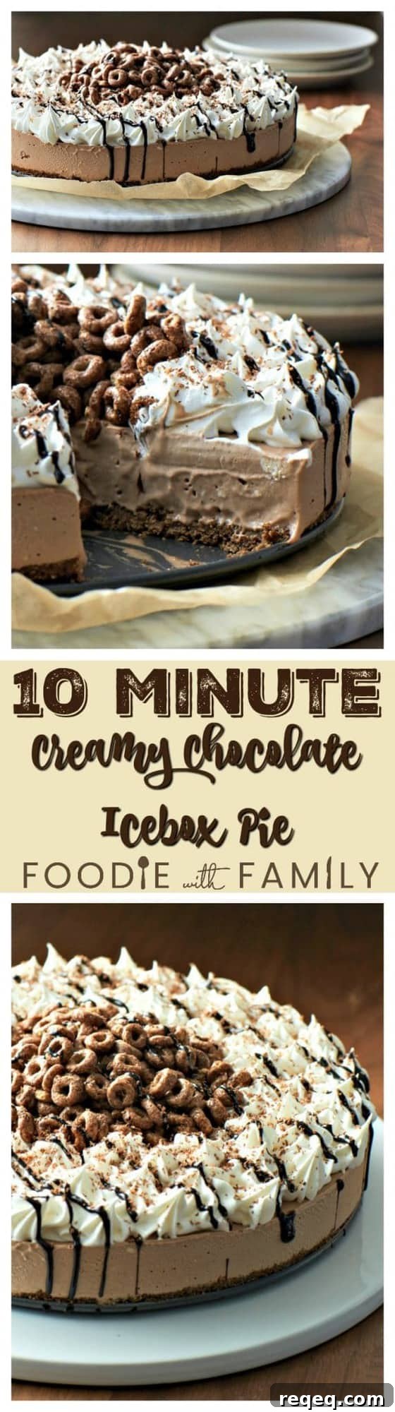 10-Minute Creamy Chocolate Icebox Pie Recipe 6 10 Minute Creamy Chocolate Icebox Pie is as impressive tasting as it is beautiful. Made from 7 simple, gluten-free ingredients, this is a crowd pleaser.