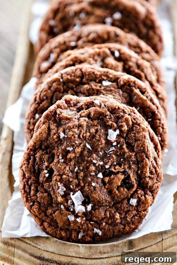 Double Chocolate Nutella Cookies with Crunchy Nuts 2 Way too easy to taste this good, Easy Double Chocolate Nutella Cookies with a dusting of sea salt from and a review of Sweet & Simple by Christina Lane.