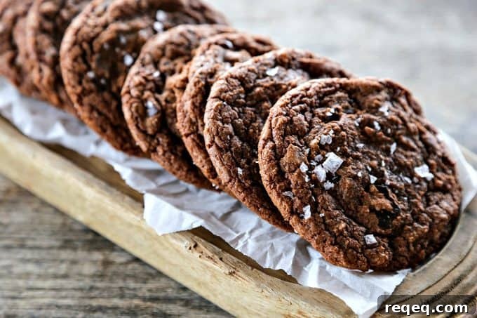 Double Chocolate Nutella Cookies with Crunchy Nuts 4 Way too easy to taste this good, Easy Double Chocolate Nutella Cookies with a dusting of sea salt from and a review of Sweet & Simple by Christina Lane.