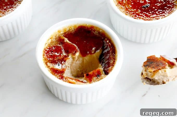 Chai Crème Brûlée served in ramekins with caramelized tops.