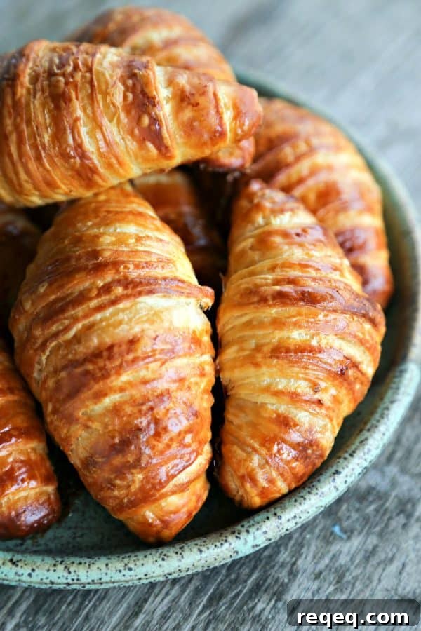Homemade Flaky Croissants: Step-by-Step Baking Guide 2 How to Make Croissants: turn your kitchen into a bakery and make perfectly flaky, deep brown, many layered croissants perfect for breakfast, snack, or sandwiches.