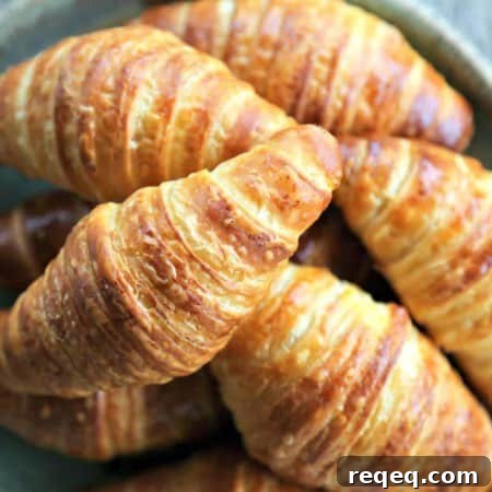 How to Make Croissants: turn your kitchen into a bakery and make perfectly flaky, deep brown, many layered croissants perfect for breakfast, snack, or sandwiches.