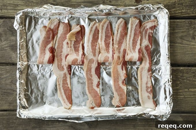 Low-Carb Swiss Bacon Burger Buns Recipe 5 Bacon slices folded halfway back.