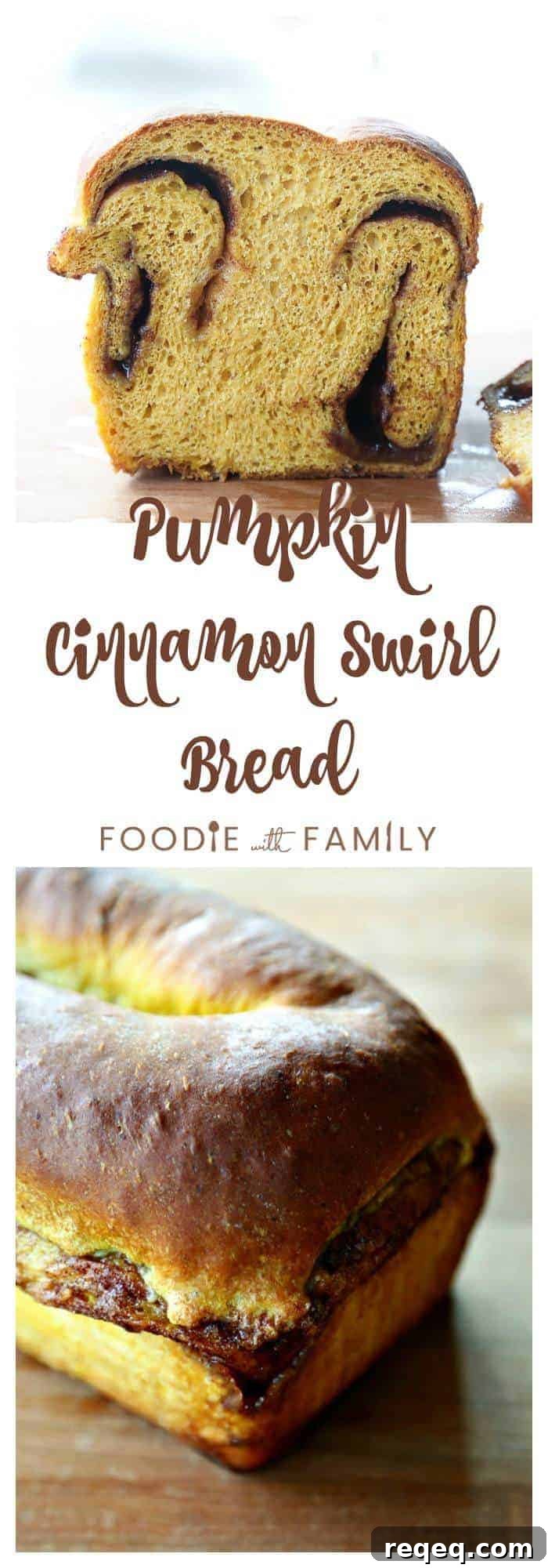 Pumpkin Cinnamon Swirl Quick Bread Recipe 6 Pumpkin Cinnamon Swirl Bread is an irresistible golden-orange hued, soft, fine-crumbed bread with a decadent swirl of buttery cinnamon sugar.
