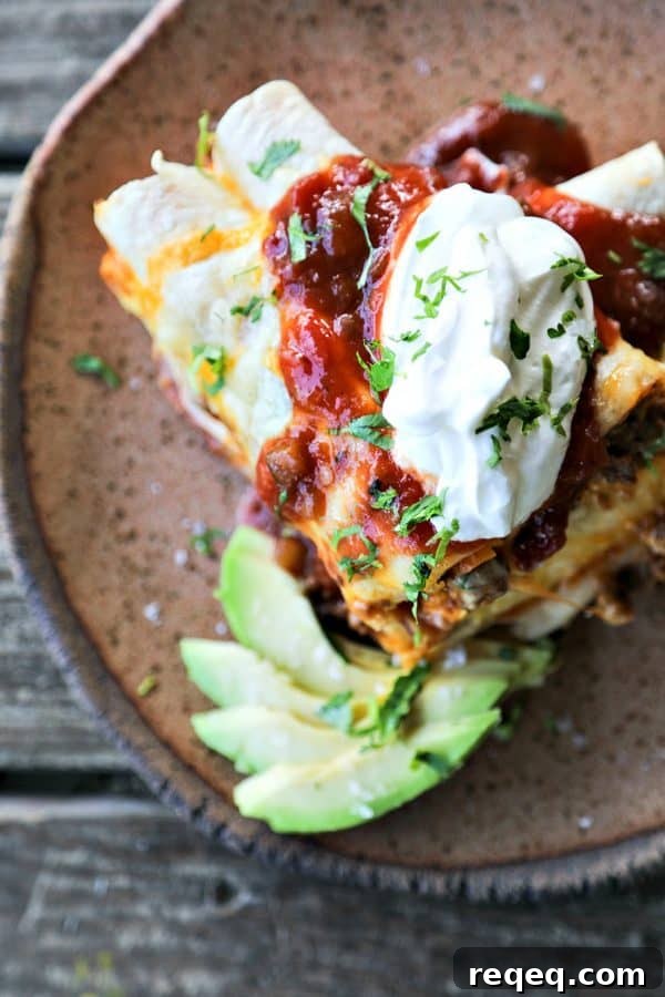 Overnight Breakfast Taco Enchiladas Recipe for Busy Mornings 5 Overnight Taco Breakfast Enchiladas close-up