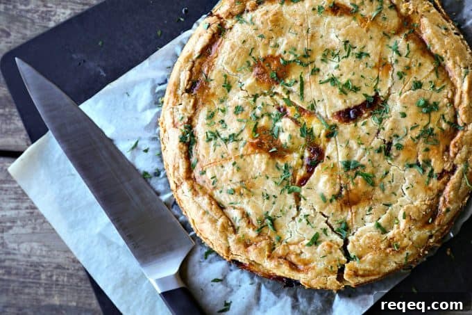 Savory Cheese & Onion Pie Recipe for Comforting Weeknight Meals 2 A slice of Cheese and Onion Pie with salad