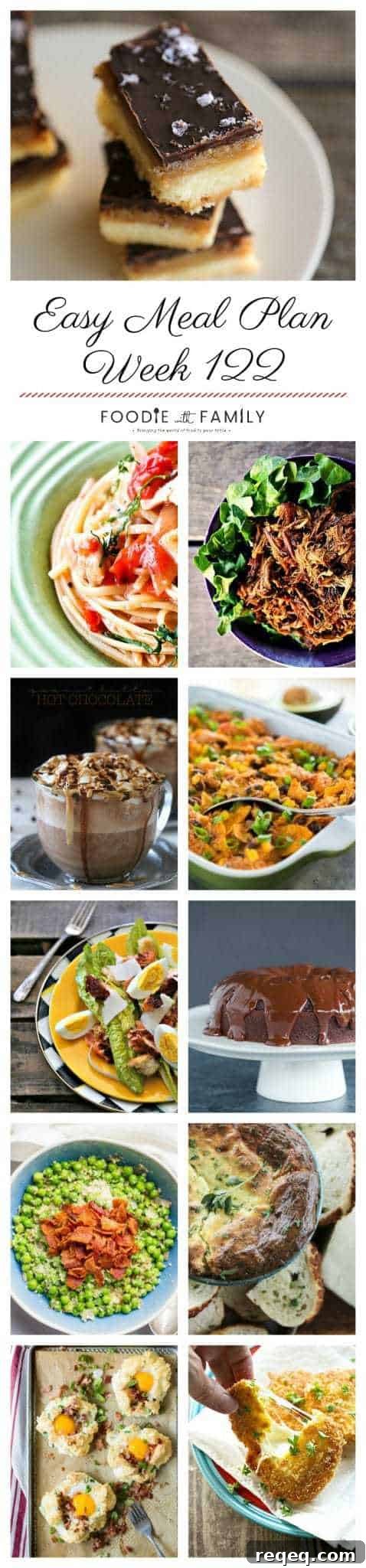 7-Day Meal Plan: Week 122 Weekly Menu & Grocery List 12 Easy Meal Plan Week 122- The best of Foodie with Family and friends. A full week of main dishes, side dishes, drinks, and sweets.