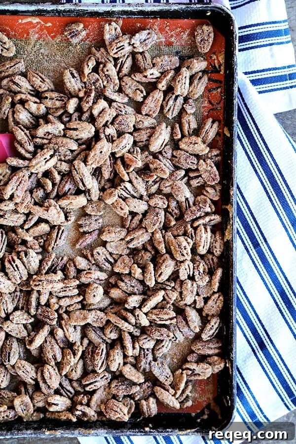 Maple Candied Pecans: Sweet Glazed Pecans Recipe for Snacking 3 Candied Maple Pecans: Whole pecans candied with real maple syrup, fragrant cinnamon, and just the barest hint of spice and salt. Great for snacking, salads, and top of yogurt, ice cream, or oatmeal.