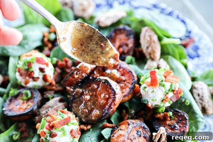 Hot Bacon Vinaigrette Dressing is just the dressing to win over the salad doubters in your life; crispy bacon, apple cider vinegar, maple syrup or honey, Dijon mustard, scads of black pepper, and bacon drippings combine to form the most irresistible salad dressing of all time. This is especially wonderful served warm over baby spinach!