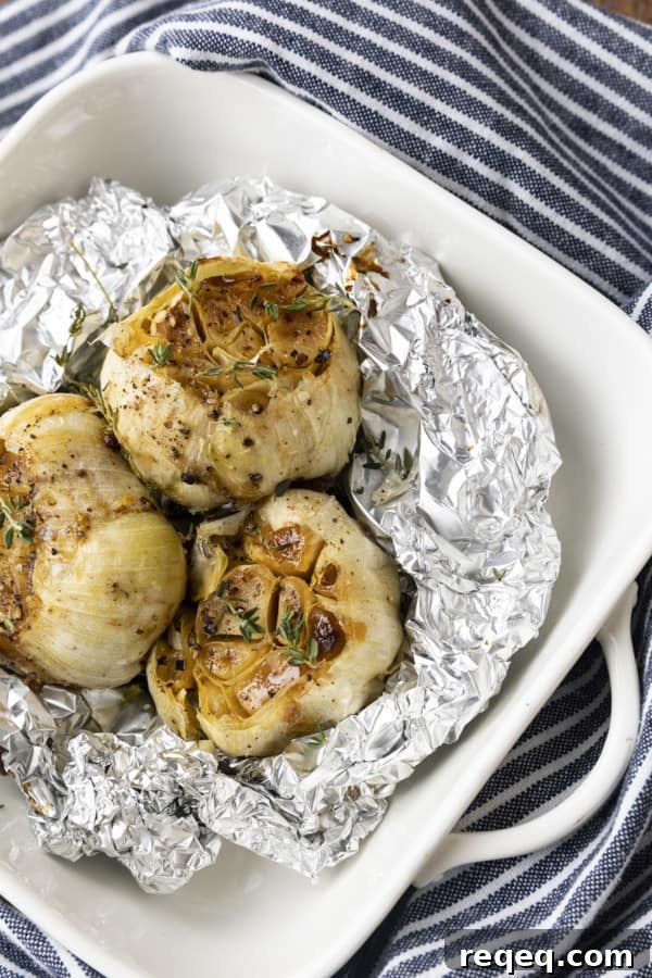 Oven-Roasted Garlic: Simple Method for Rich, Sweet Flavor 3 This simple “How to Roast Garlic in the Oven” will set your favourite garlic lover up for everything between a tiny and giant quantity of luscious, buttery cloves of meltingly soft garlic. Make enough to use tonight or enough to stash in the freezer for fast dinner fixes all year long!