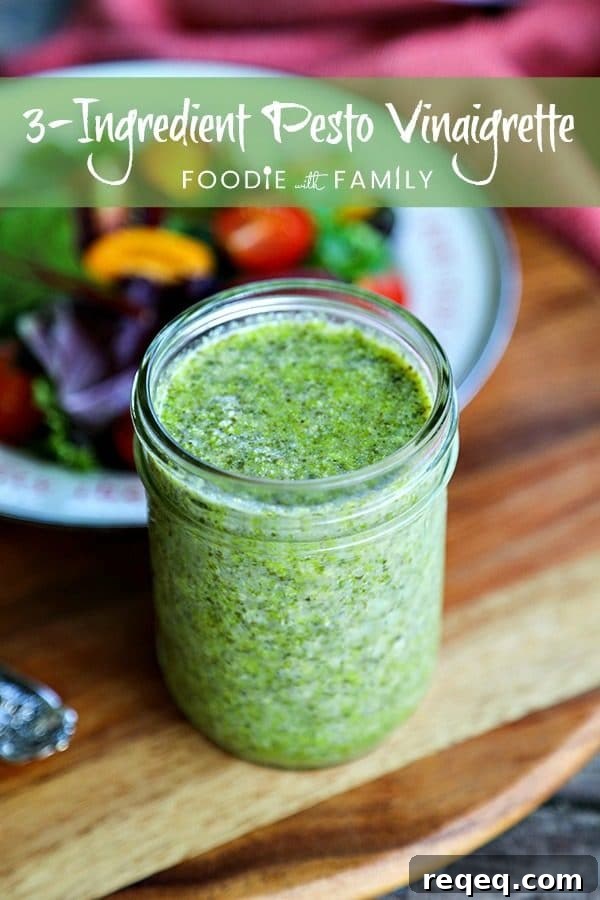 Quick 3-Ingredient Pesto Vinaigrette Dressing Recipe 5 Pesto vinaigrette spoon