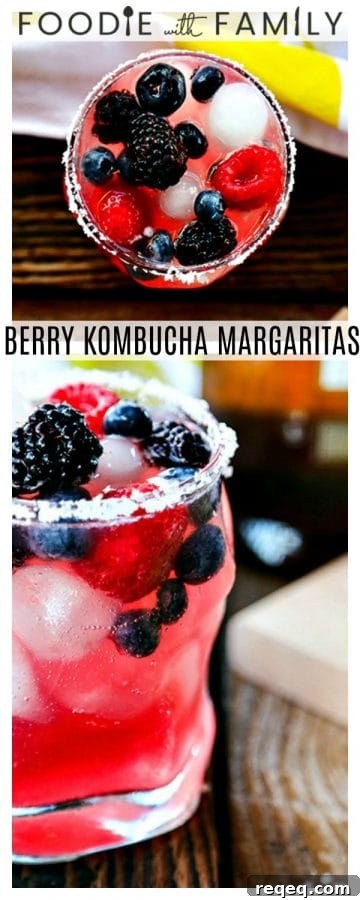 Berry Kombucha Margarita Recipe — Refreshing Probiotic Cocktail 5 Tart and sweet, refreshing berry Kombucha stands in for most of the lime juice in this modern twist on the classic Margarita; Berry Kombucha Margaritas. With or without the traditional salted rim, you'll reach for this on hot days all summer long!