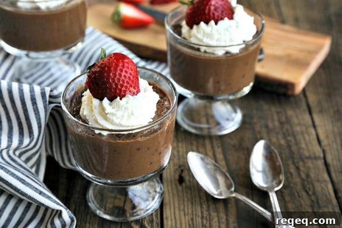 Decadent Chocolate Tapioca Pudding Recipe for Creamy Dessert 4 This rich, creamy, custard-based Chocolate Tapioca Pudding is comforting and delicious, and modern enough to be interesting while still being nostalgic!