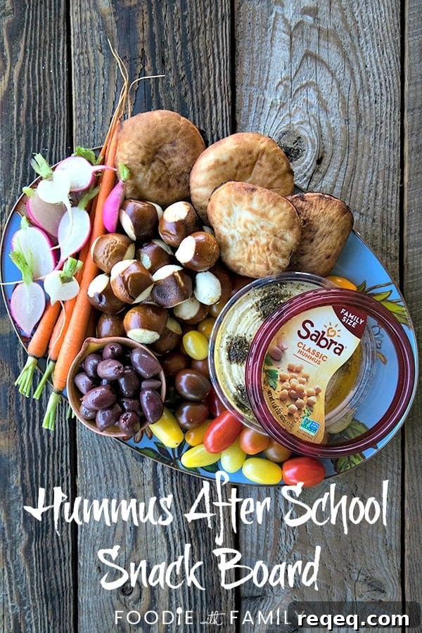 After-School Hummus Snack Board Ideas for Kids and Teens 5 Make the ultimate Hummus After School Snack Board using the 3, 2, 1 Rule.