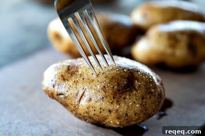 Perfectly Crispy Baked Potato: Foolproof Oven Method 4 Clean, dry potatoes ready for oil and salt.