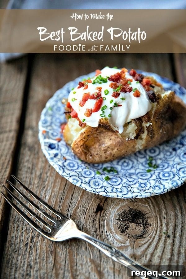 Perfectly Crispy Baked Potato: Foolproof Oven Method 7 Baked potatoes ready to serve.