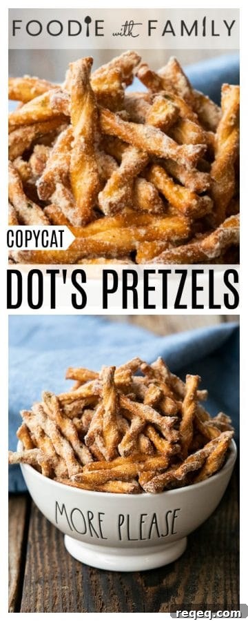 Bag of homemade Dot's Pretzels copycat