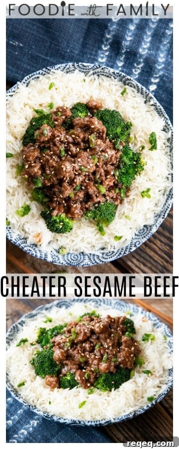 Sesame Beef for Quick Weeknight Dinners 7 Cheater Sesame Beef is everything you love about takeout Chinese sesame beef - garlicky sauce with crispy beef - but is made in your own kitchen with no deep frying.