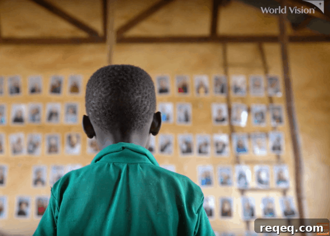 How World Vision Is Redefining Child Sponsorship (Chosen) 2 A Child looking at potential sponsors to choose through World Vision's Chosen program.