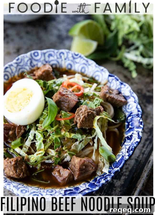 Filipino Beef Noodle Soup Pares Mami