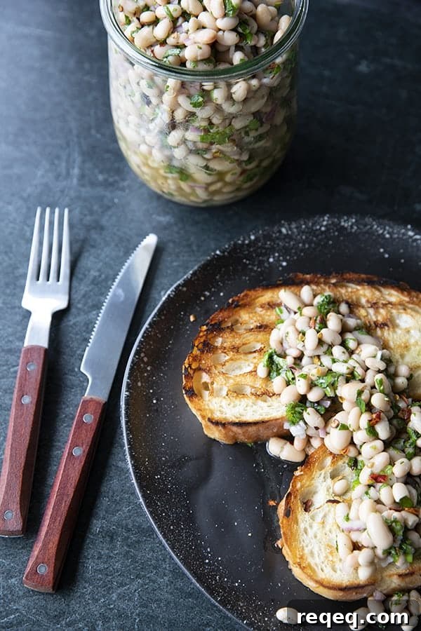 Mediterranean White Bean Salad with Lemon and Herbs 2 Full of fresh herb flavors, White Bean Salad comes together in a breeze. Made with canned or home cooked white beans, abundant fresh herbs, and a simple vinaigrette dressing, this salad is delicious as a light lunch on its own or as a side dish with all your favorite entrees.