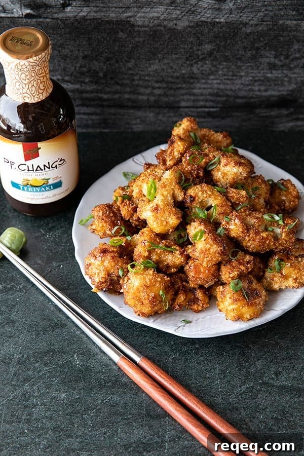 Crispy Cauliflower Wings Recipe with Zesty Buffalo Sauce 2 These incredible and incredibly simple, crunchy, baked Cauliflower Wings are sublimely sticky courtesy of the flavourful ginger and garlic teriyaki glaze.
