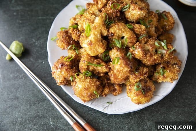 Crispy Cauliflower Wings Recipe with Zesty Buffalo Sauce 6 These incredible and incredibly simple, crunchy, baked Cauliflower Wings are sublimely sticky courtesy of the flavourful ginger and garlic teriyaki glaze.
