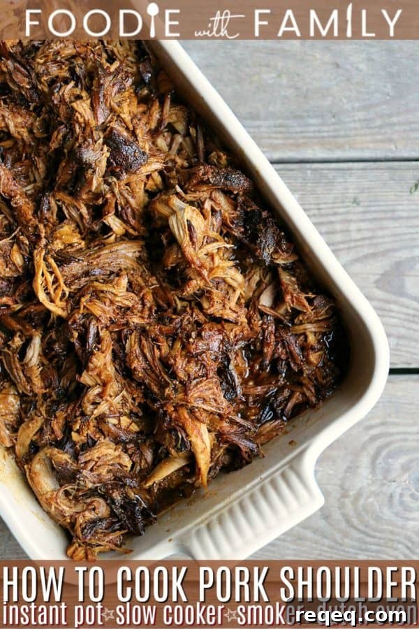 How to Roast Pork Shoulder for Juicy, Crispy Results 8 How to Cook Pork Shoulder in a smoker, instant pot, slow cooker, or dutch oven