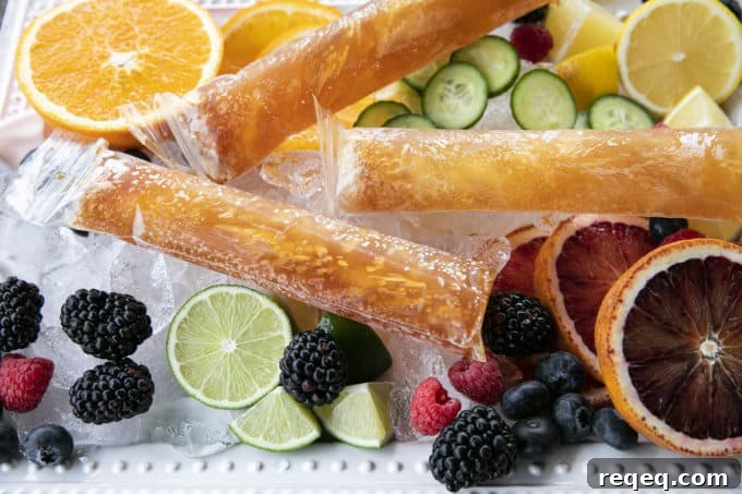 Pimm's Cup Boozy Popsicle Recipe for Grown-Up Summer Treats 3 Pimm's Cup Recipe boozy popsicles are made of a gin-based liqueur, fizzy Prosecco, a hint of lemon and strawberry puree, and are guaranteed to refresh you!