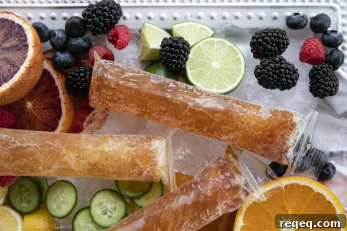 Pimm's Cup Boozy Popsicle Recipe for Grown-Up Summer Treats 5 Pimm's Cup Recipe boozy popsicles are made of a gin-based liqueur, fizzy Prosecco, a hint of lemon and strawberry puree, and are guaranteed to refresh you!