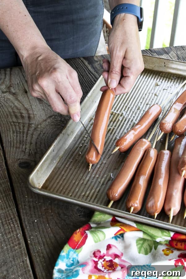Spiral-Cut Hot Dogs: Crispy, Twisty Grilled Snack 6 A Spiral Hot Dog maximizes the grilled crispy bits making them the ultimate char-grilled hot dogs for holding onto all the mustard, ketchup, relish, and onions that a good hot dog deserves!