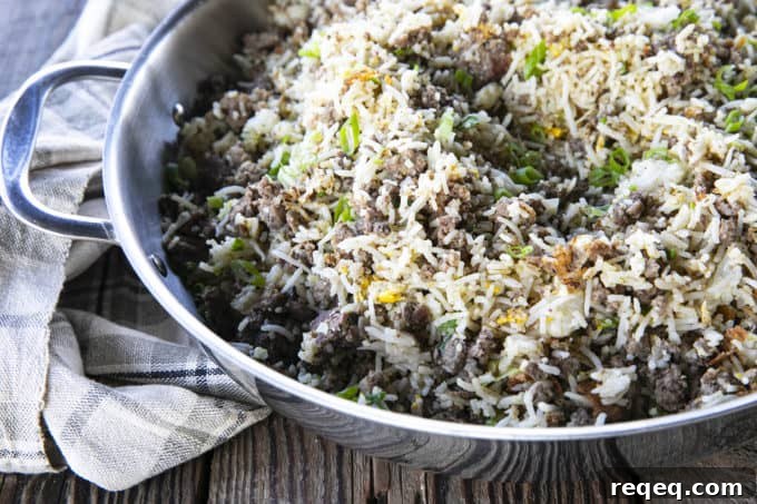 Savory Ground Beef Fried Rice Recipe for Quick Weeknight Meals 6 Ground Beef Fried Rice a.k.a. Cheeseburger Fried Rice