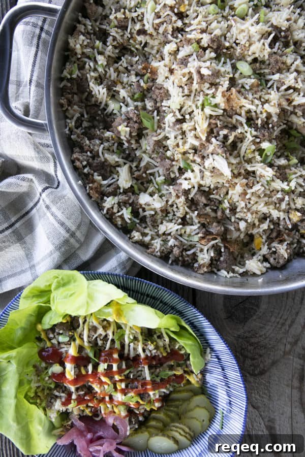 Savory Ground Beef Fried Rice Recipe for Quick Weeknight Meals 7 Ground Beef Fried Rice a.k.a. Cheeseburger Fried Rice