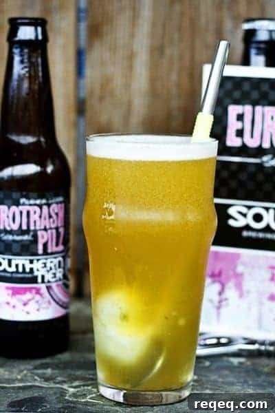 Crispy Pan-Seared Shishito Peppers Recipe 6 Summer Shandy Beer Float with Pilz and Lime Sorbet