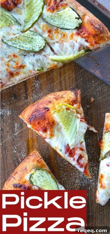 Crispy Pickle Pizza Recipe: Tangy Dill & Mozzarella Pizza 7 Creamy garlic dill sauce, molten cheese, and a scandalous amount of garlicky dill pickles make this Pickle Pizza a memorable, delicious, and habit forming departure from your average pizza. Make with homemade pizza dough or store-bought dough, but do make it!