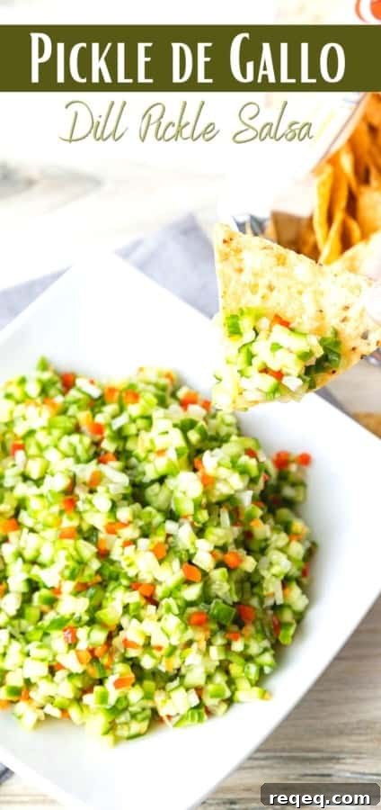 Pickled Pico de Gallo: Tangy Mexican Salsa Recipe 10 Pickle de Gallo combines everything you love about garlicky dill pickles with the crunch of fresh cucumbers, red bell peppers, and onions, and the snackability of pico de gallo or salsa. It's about to be your new favourite thing.
