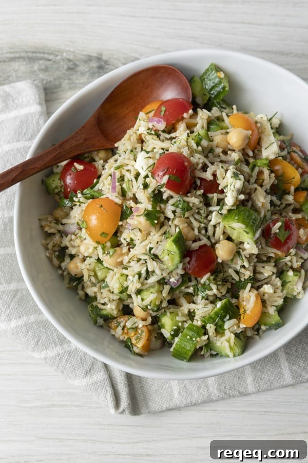 Ultimate Grain Salad Recipes for Flavorful Meal Prep 5 This delightful chilled Grain Salad is chock full of nutty brown rice, herbs, garbanzo beans, cucumbers, tomatoes, feta cheese, and red onions with a simple olive oil and lemon juice dressing. Make a batch of this to stash in the fridge and lunch is in the bag all week!