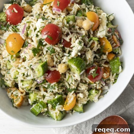 Ultimate Grain Salad Recipes for Flavorful Meal Prep 6 This delightful chilled Grain Salad is chock full of nutty brown rice, herbs, garbanzo beans, cucumbers, tomatoes, feta cheese, and red onions with a simple olive oil and lemon juice dressing. Make a batch of this to stash in the fridge and lunch is in the bag all week!