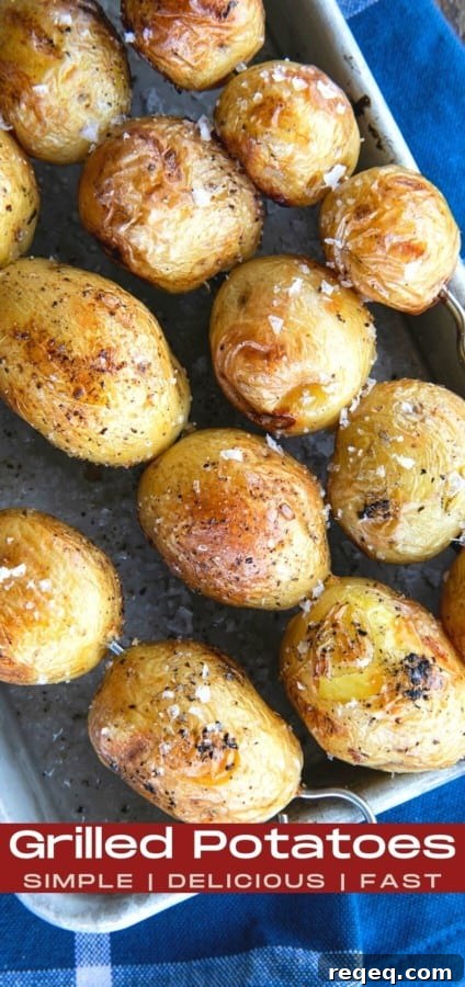Crispy Grilled Potatoes with Garlic and Herbs 7 u're going to love this amazing Grilled Potatoes recipe; a simple recipe for a delicious side dish so good and so easy to make that they just might make you shelve your other potato recipes for the summer months.