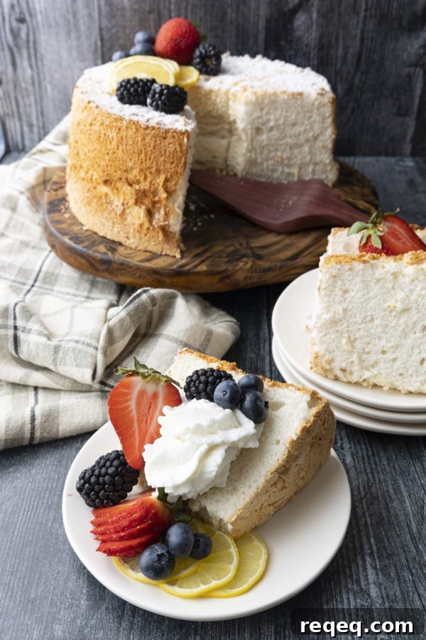 Light and Fluffy Angel Food Cake Recipe for Perfectly Soft Layers 3 Homemade Angel Food Cake is ethereal perfection, and thankfully it is easy to make with just a few handy tips and tricks!