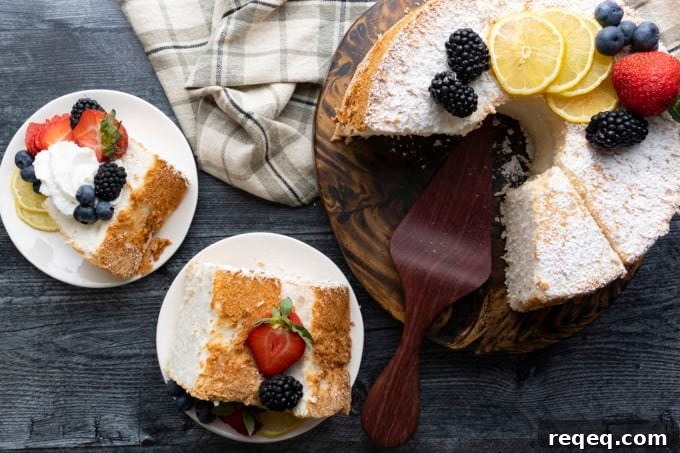 Light and Fluffy Angel Food Cake Recipe for Perfectly Soft Layers 4 Homemade Angel Food Cake is ethereal perfection, and thankfully it is easy to make with just a few handy tips and tricks!